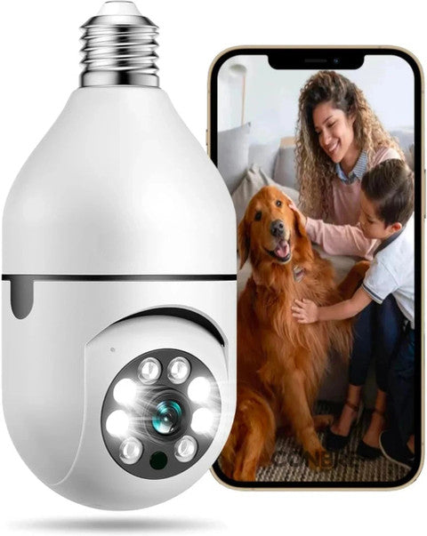 Smart Home Security Bulb Shape 360° Camera 1080p Wireless CCTV Security Camera