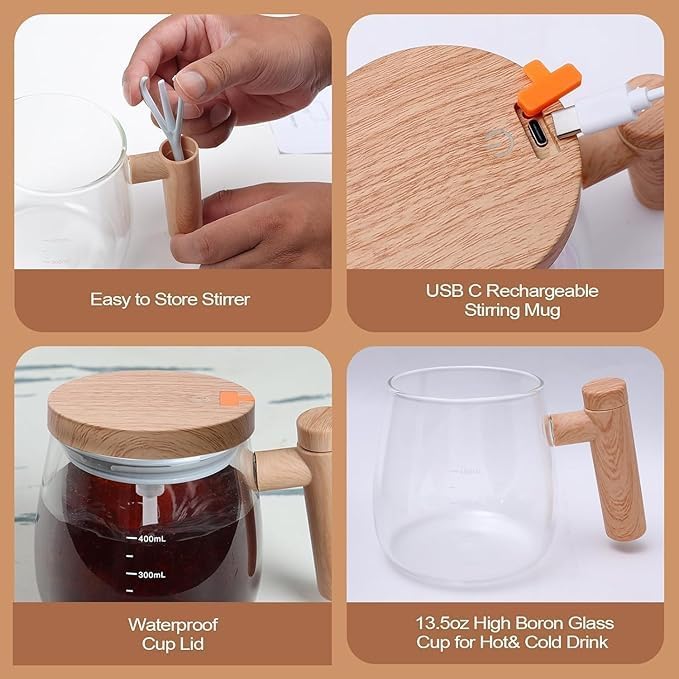 Electric self-stirring mug.