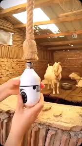 Smart Home Security Bulb Shape 360° Camera 1080p Wireless CCTV Security Camera