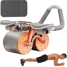 Automatic Rebound Abdominal Wheel Elbow Support,Core Workout Equipment for Ab Exerciser
